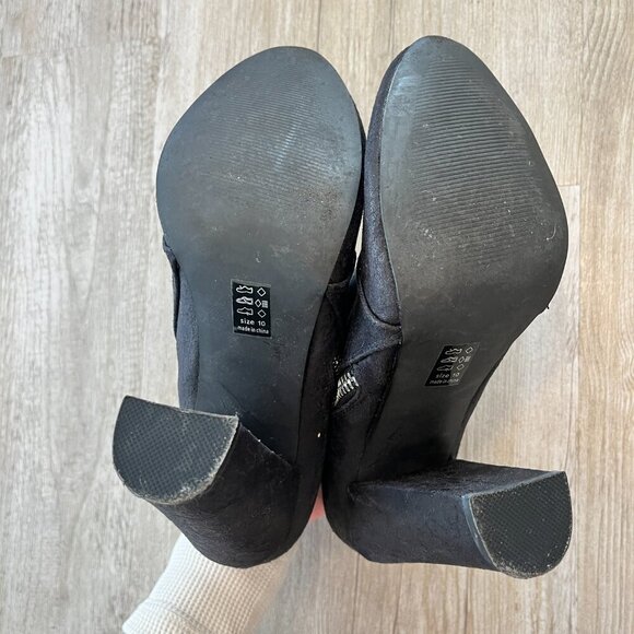 Womens Michael Antonio Black Booties - 10 - Picture 8 of 9